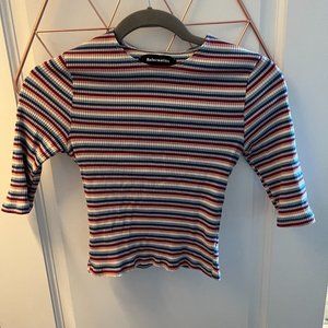 Reformation Red, White, Blue Short Sleeve Top - size S